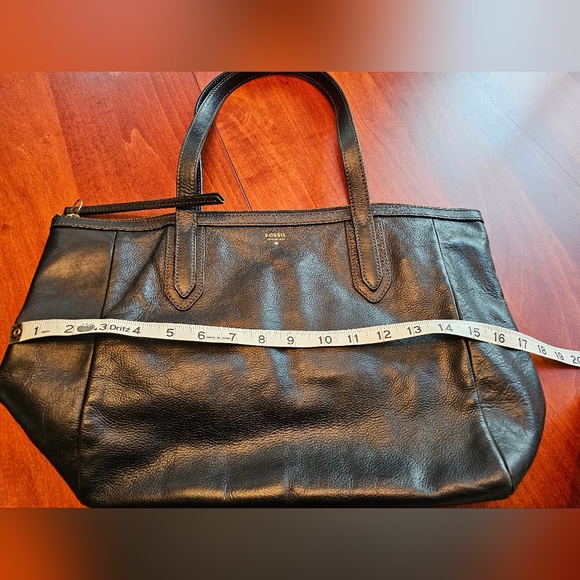 Fossil black leather shoulder bag - Picture 4 of 8